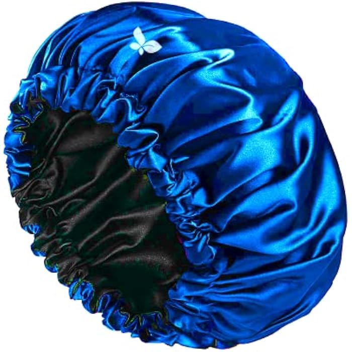 Bless blue satin bonnet